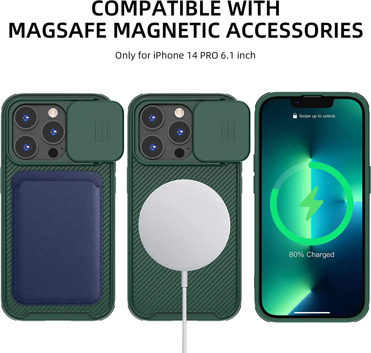 iPhone 14 Pro Case Magsafe, iPhone 14 Pro Camera Protection Case Magnetic Case