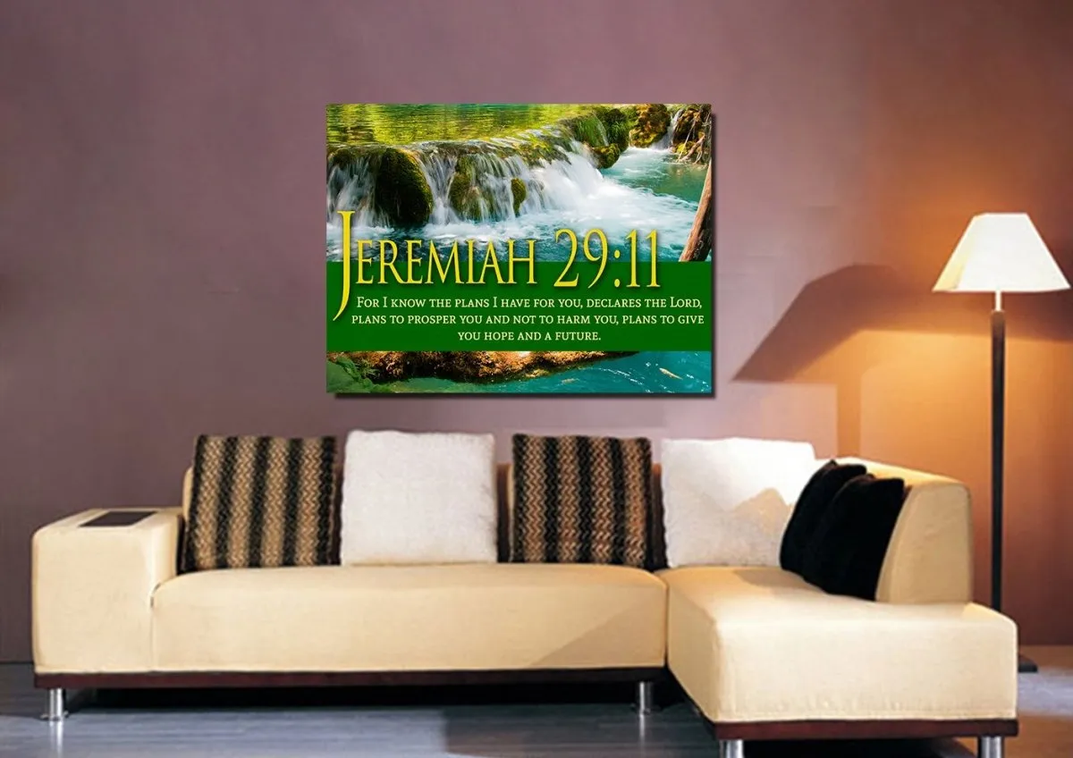 Jeremiah 2911 Niv #11 Bible Verse Canvas Wall Art - Christian Canvas Wall Art