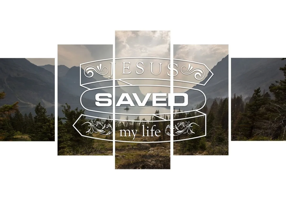 Jesus Saved My Life Wall Art Canvas Print - Christian Canvas Wall Art