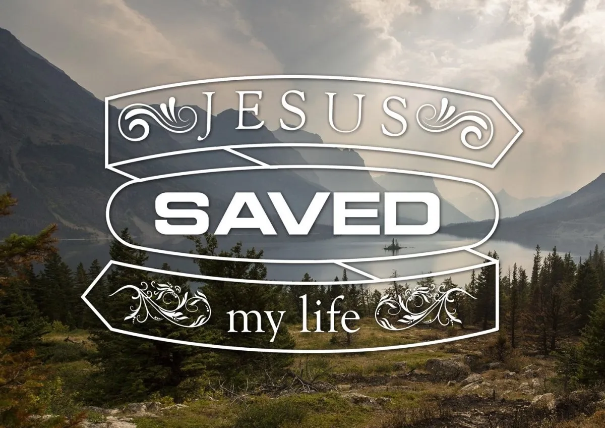 Jesus Saved My Life Wall Art Canvas Print - Christian Canvas Wall Art