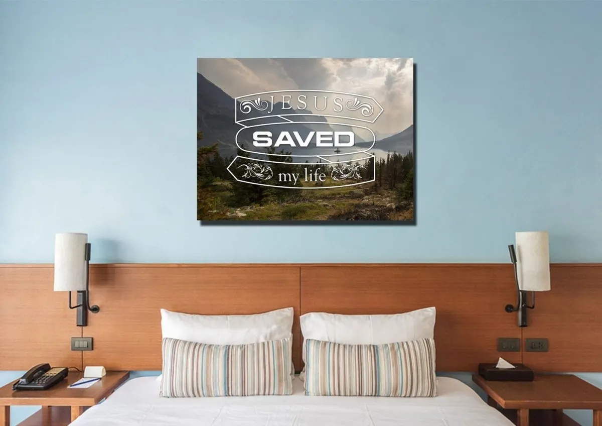 Jesus Saved My Life Wall Art Canvas Print - Christian Canvas Wall Art