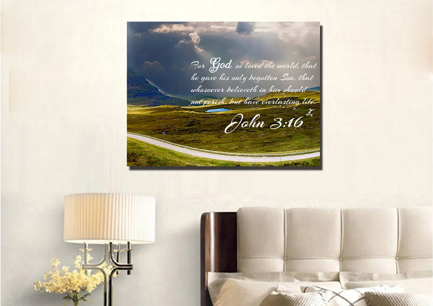 John 316 Kjv #9 Bible Verse Canvas Wall Art - Christian Canvas Wall Art