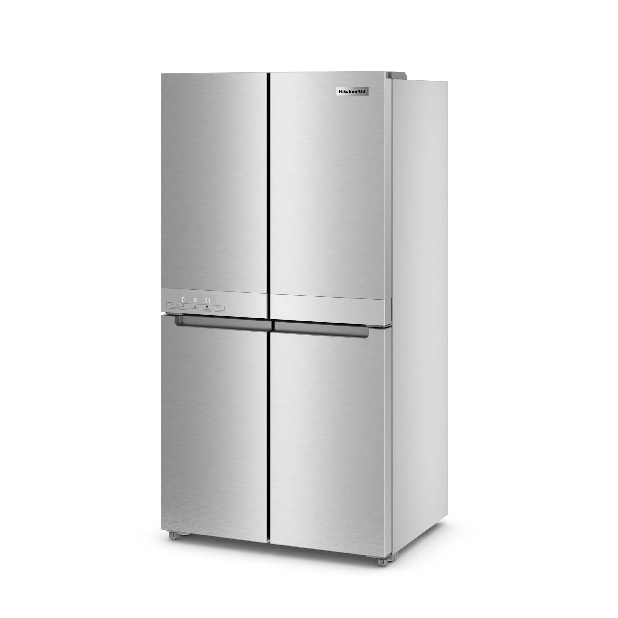 KitchenAid 19.4 cu. ft. 36" wide Counter-Depth 4-Door Refrigerator with PrintShield Finish (KRQC506MPS)