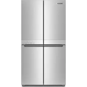 KitchenAid 19.4 cu. ft. 36" wide Counter-Depth 4-Door Refrigerator with PrintShield Finish (KRQC506MPS)