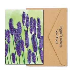 Lavender In The Breeze Wildflower Plantable Seed Greeting Card