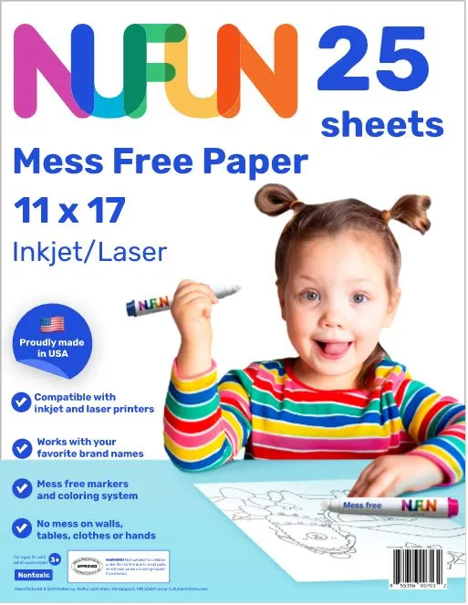 Mess Free Coloring - Blank Printable Sheets