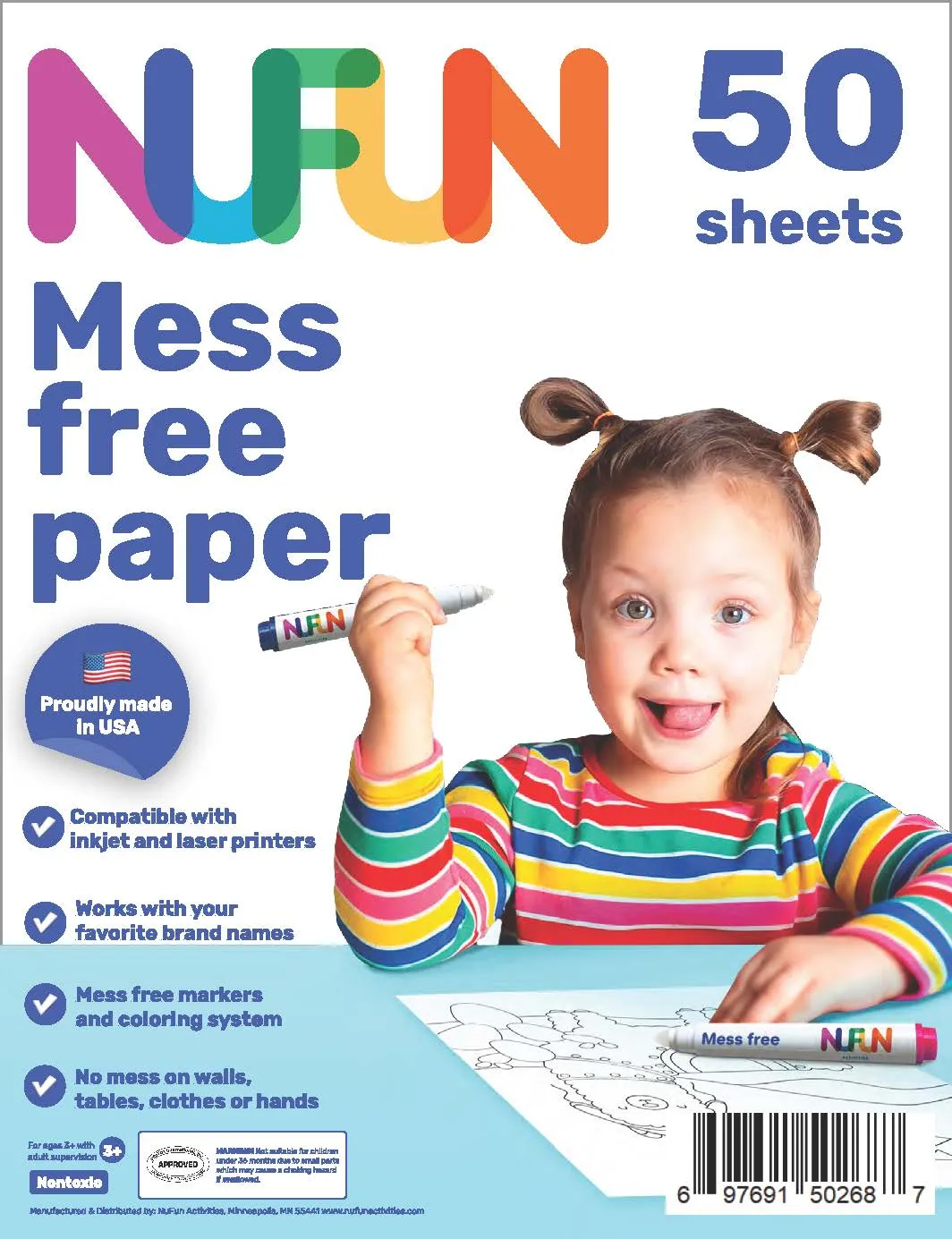 Mess Free Coloring - Blank Printable Sheets