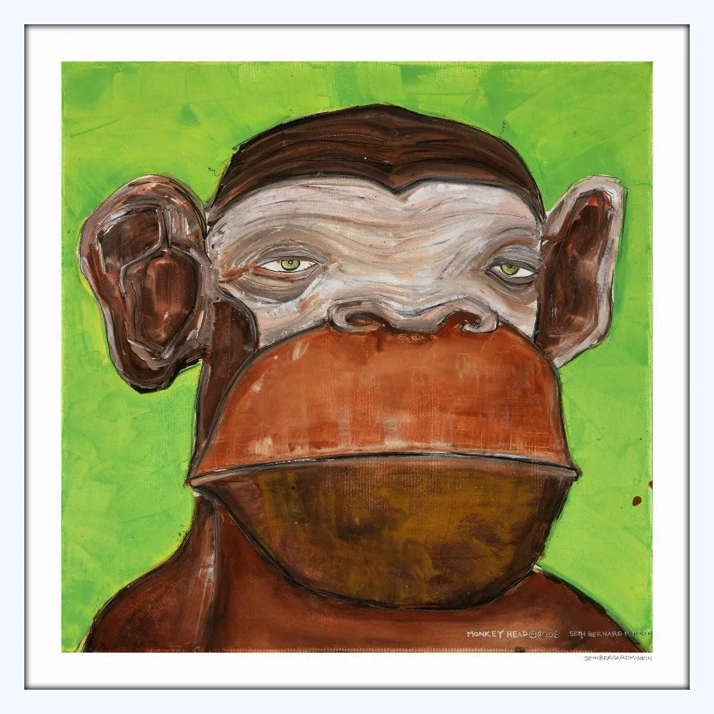 [monkey head] [limited edition print]