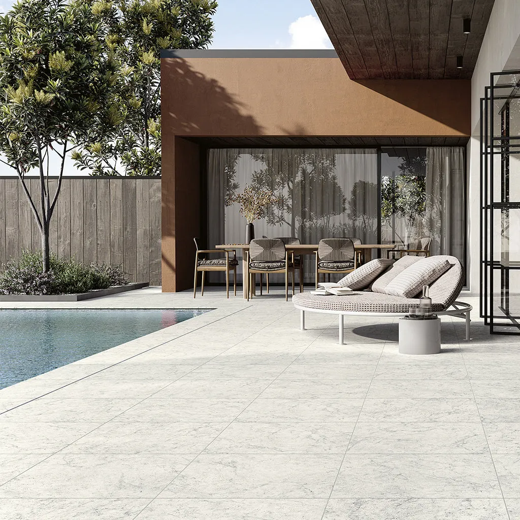 Naturale Carrara, 24" x 24" - 2CM Outdoor Porcelain Paver