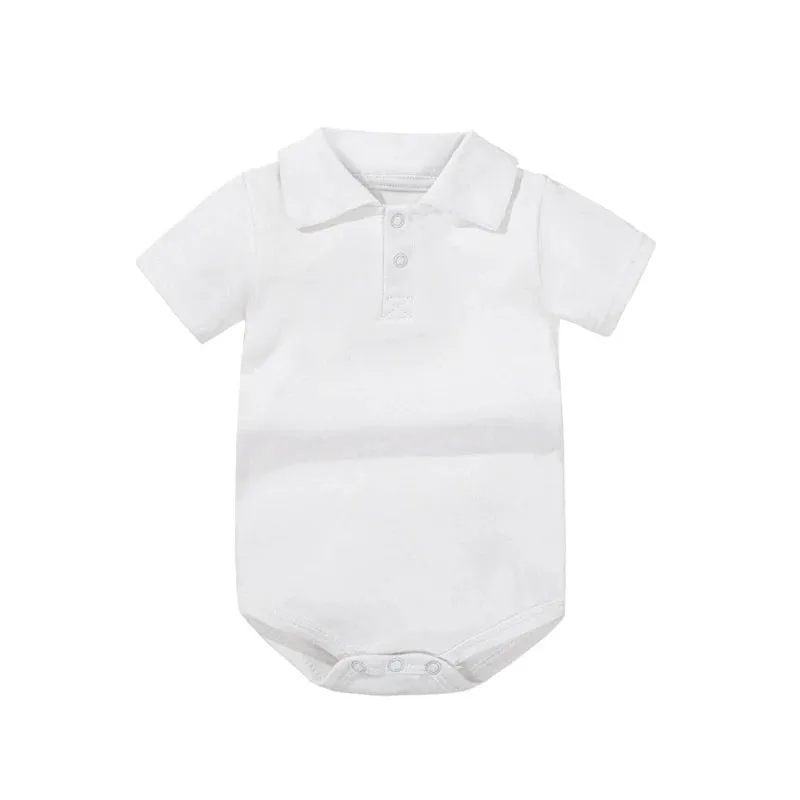 Newborn Cotton Polo Shirt Jumpsuit