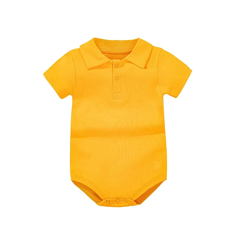 Newborn Cotton Polo Shirt Jumpsuit