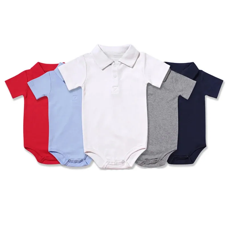 Newborn Cotton Polo Shirt Jumpsuit