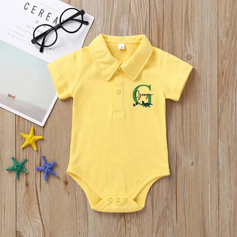 Newborn Cotton Polo Shirt Jumpsuit