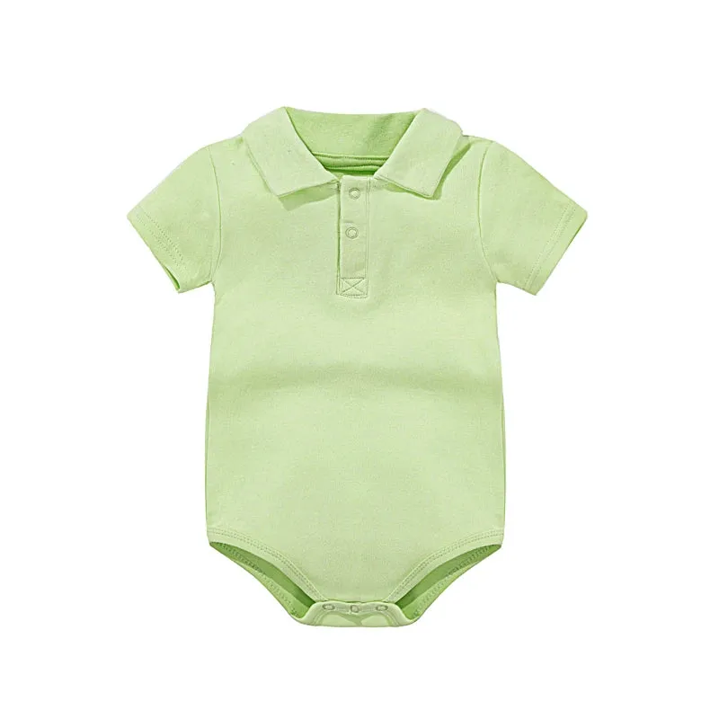 Newborn Cotton Polo Shirt Jumpsuit