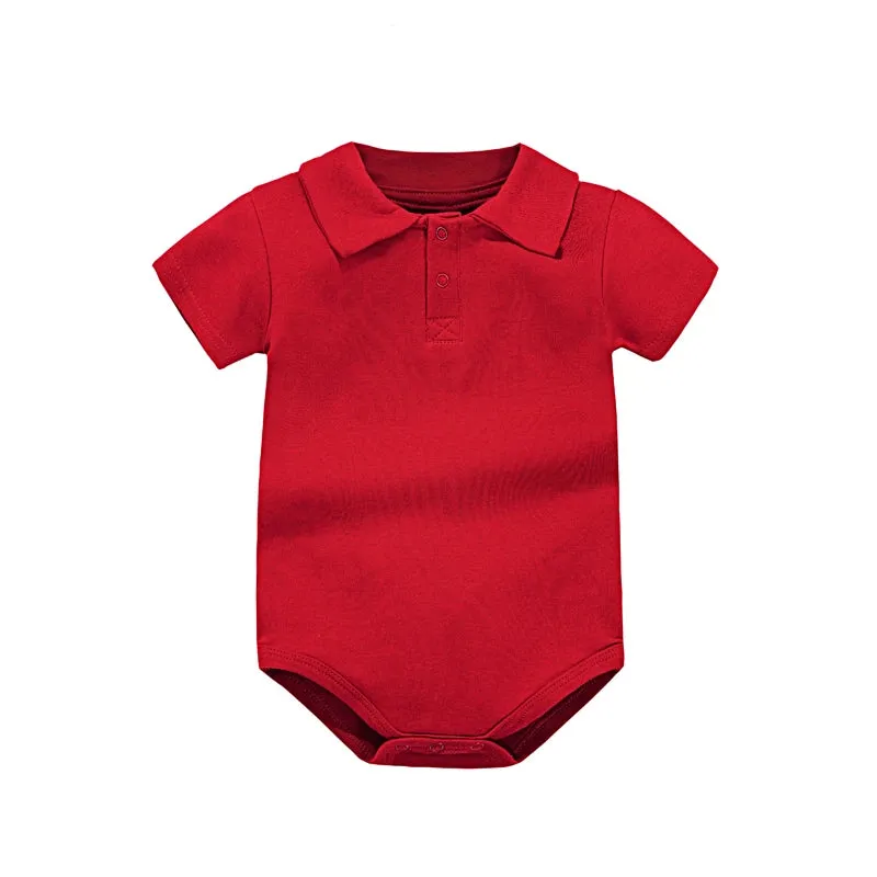 Newborn Cotton Polo Shirt Jumpsuit