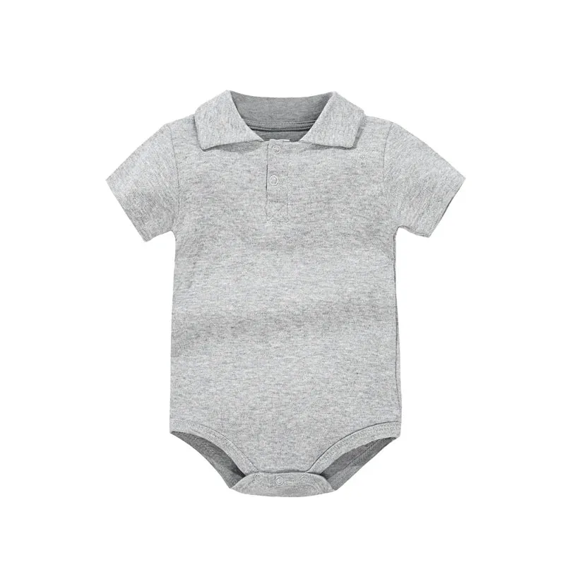 Newborn Cotton Polo Shirt Jumpsuit