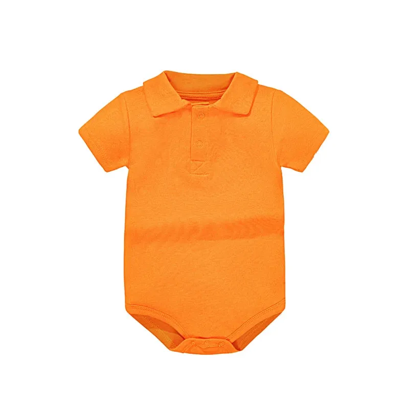 Newborn Cotton Polo Shirt Jumpsuit