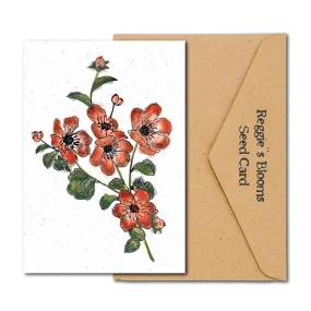 Poppies Wildflower Plantable Seed Greeting Card