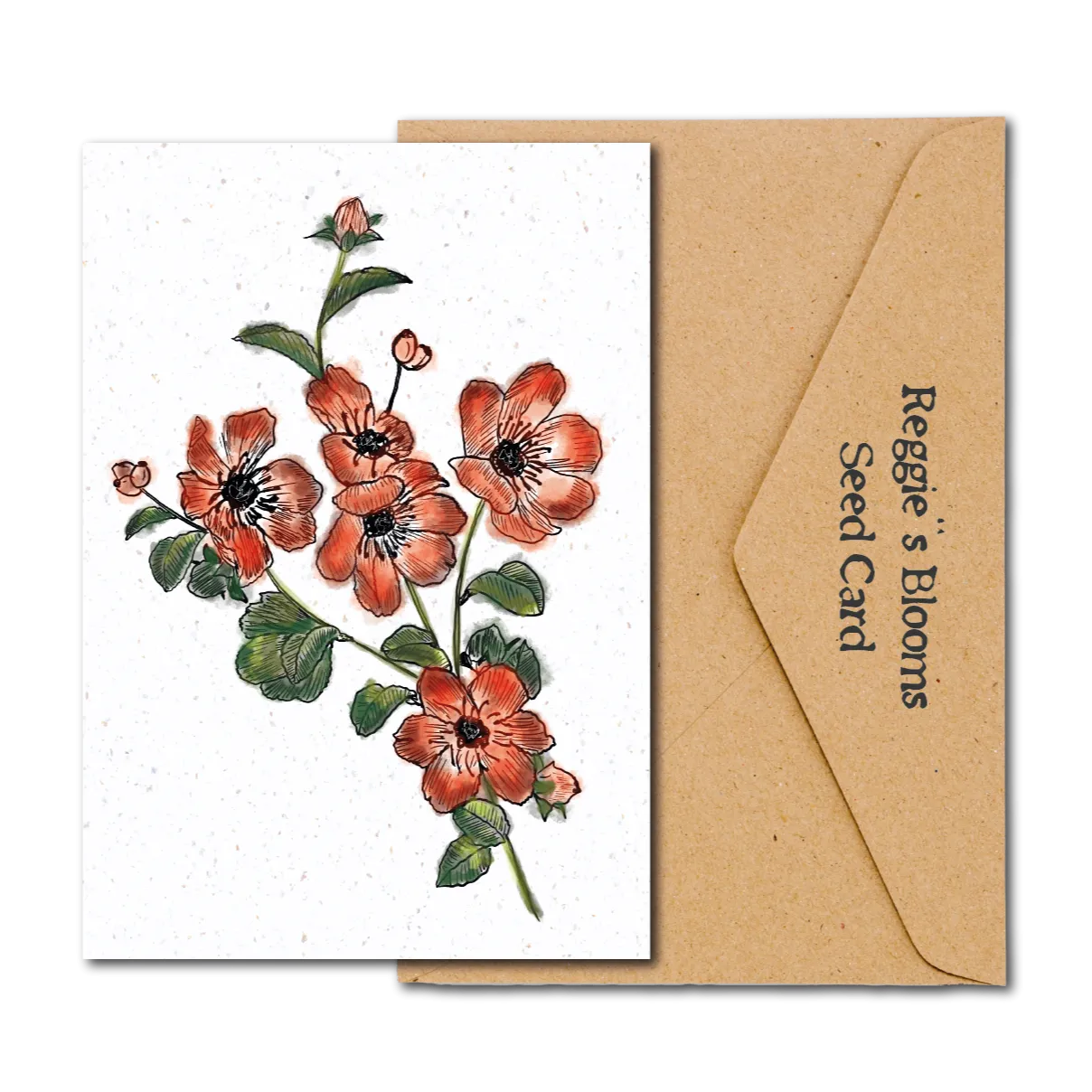 Poppies Wildflower Plantable Seed Greeting Card