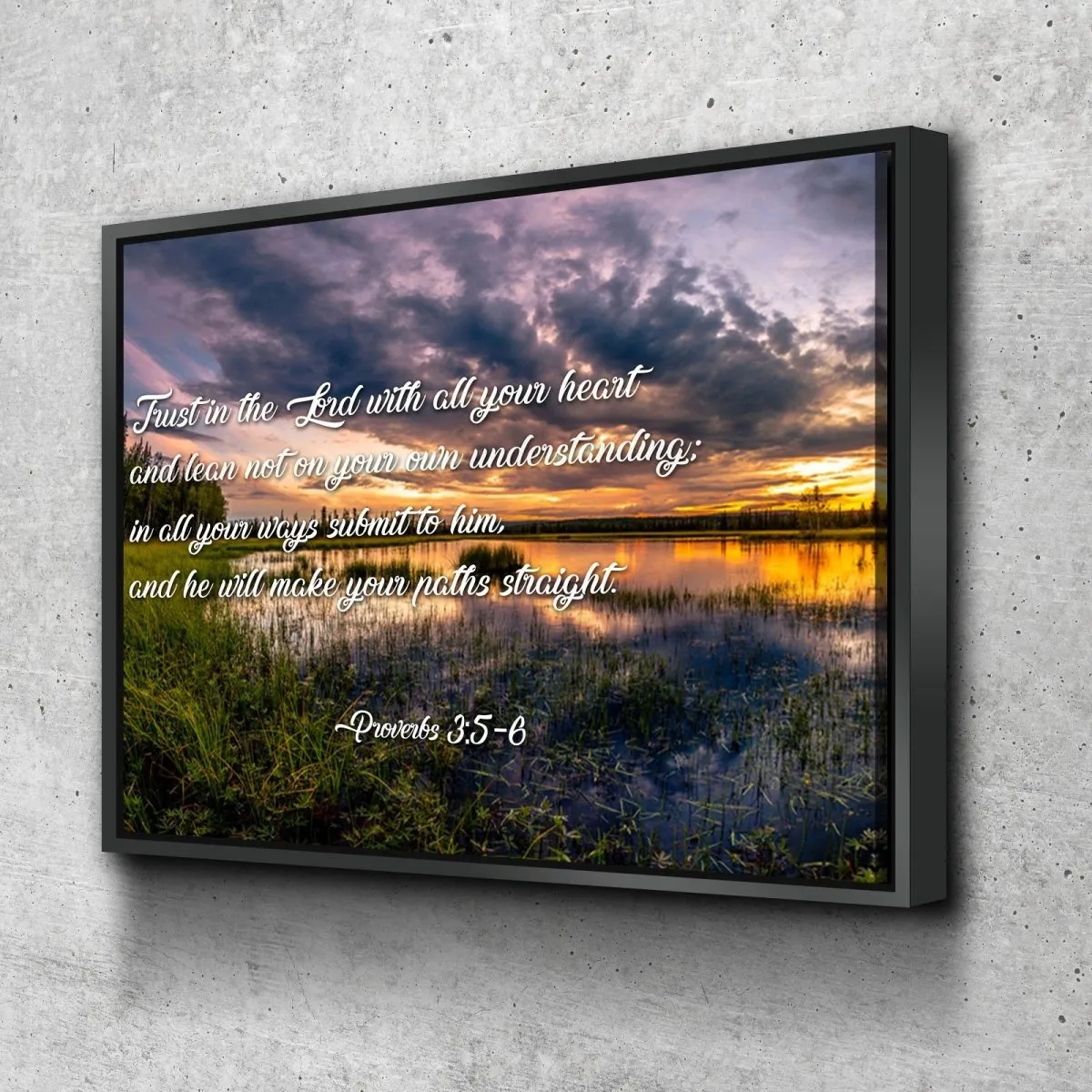 Proverbs 35-6 #12 Niv Trust In The Lord Bible Verse Canvas Wall Art - Christian Canvas Wall Art