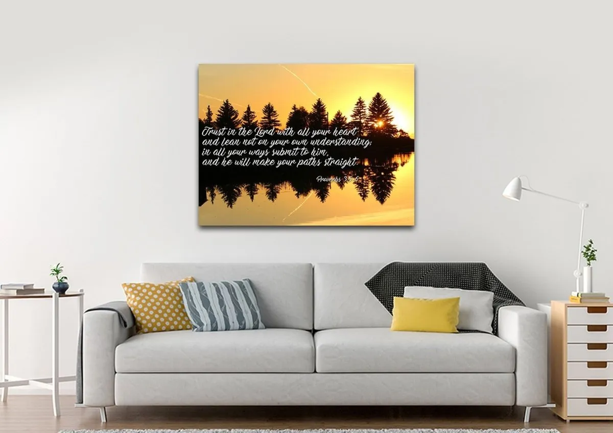 Proverbs 35-6 #16 Niv Trust In The Lord Bible Verse Canvas Wall Art - Christian Canvas Wall Art