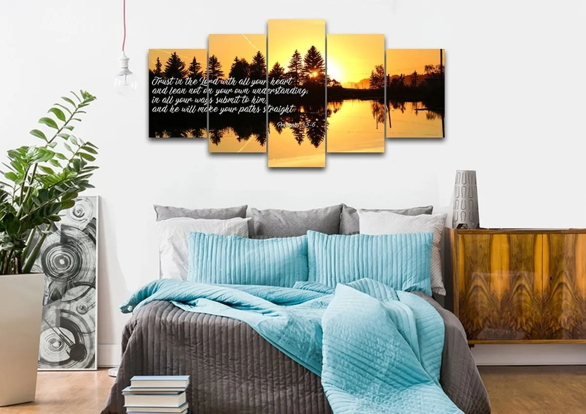 Proverbs 35-6 #16 Niv Trust In The Lord Bible Verse Canvas Wall Art - Christian Canvas Wall Art