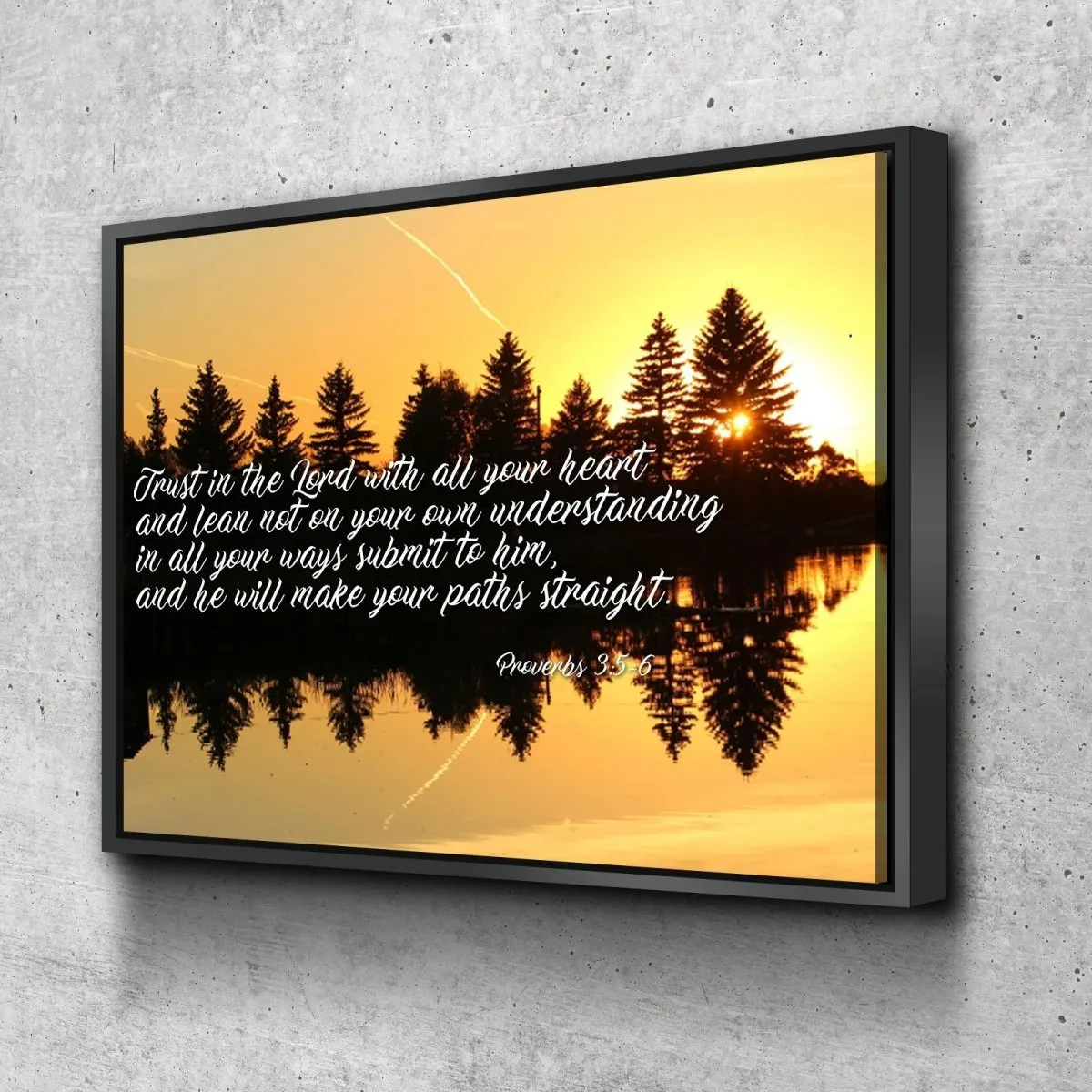 Proverbs 35-6 #16 Niv Trust In The Lord Bible Verse Canvas Wall Art - Christian Canvas Wall Art