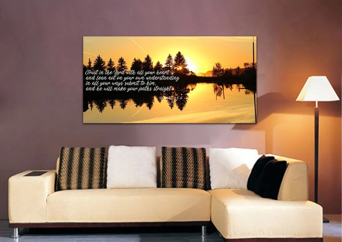 Proverbs 35-6 #16 Niv Trust In The Lord Bible Verse Canvas Wall Art - Christian Canvas Wall Art