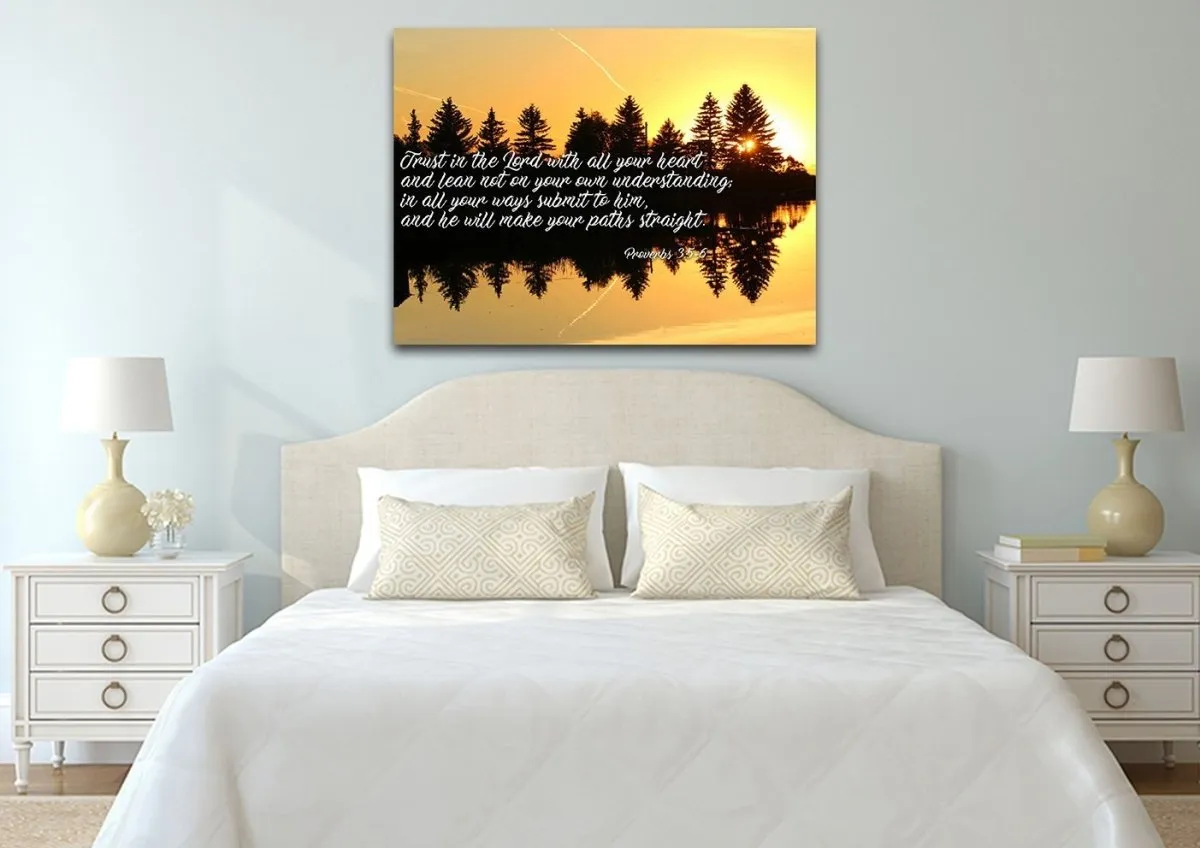 Proverbs 35-6 #16 Niv Trust In The Lord Bible Verse Canvas Wall Art - Christian Canvas Wall Art