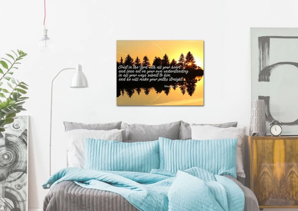 Proverbs 35-6 #16 Niv Trust In The Lord Bible Verse Canvas Wall Art - Christian Canvas Wall Art