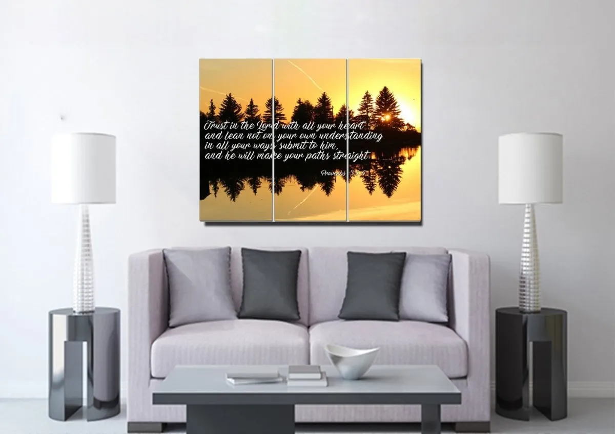 Proverbs 35-6 #16 Niv Trust In The Lord Bible Verse Canvas Wall Art - Christian Canvas Wall Art