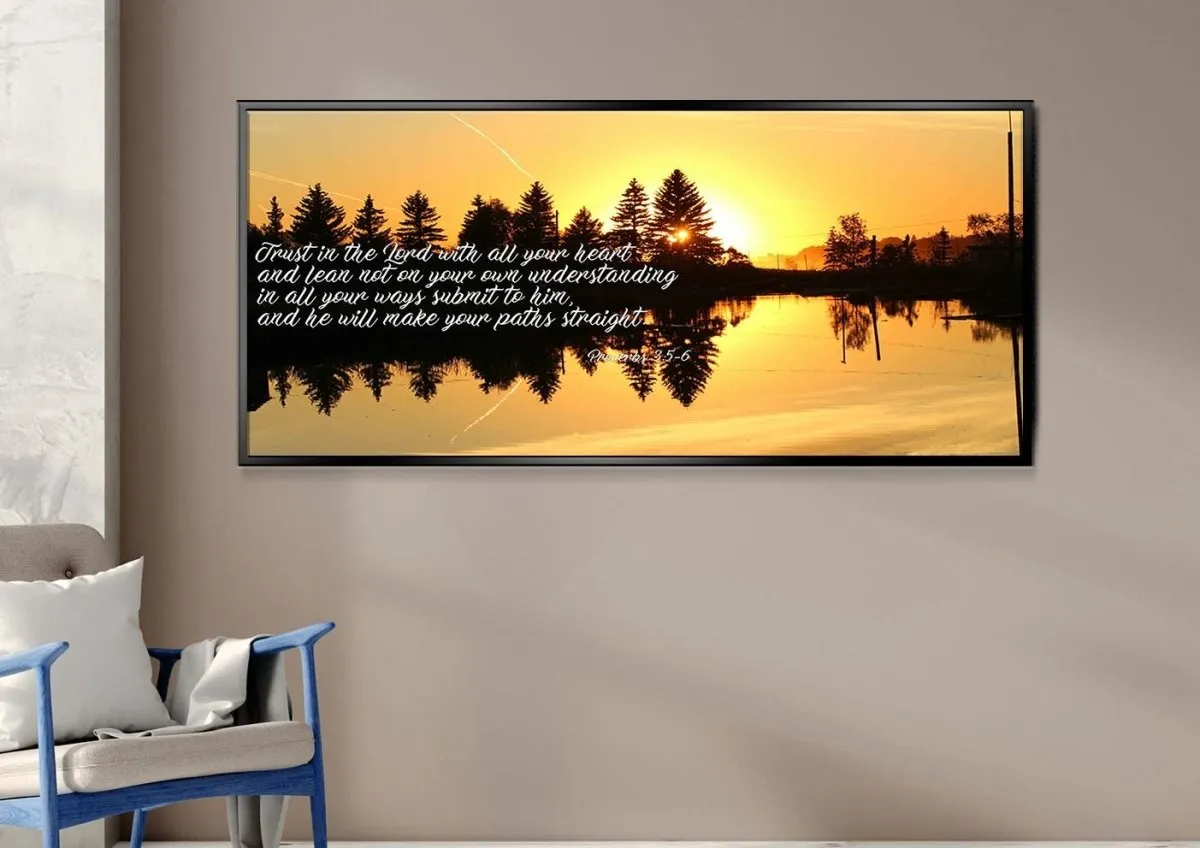 Proverbs 35-6 #16 Niv Trust In The Lord Bible Verse Canvas Wall Art - Christian Canvas Wall Art