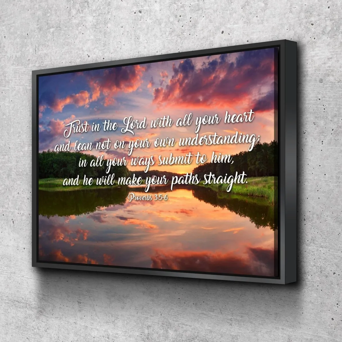 Proverbs 35-6 #6 Niv Trust In The Lord Christian Scripture Wall Art Canvas - Christian Canvas Wall Art