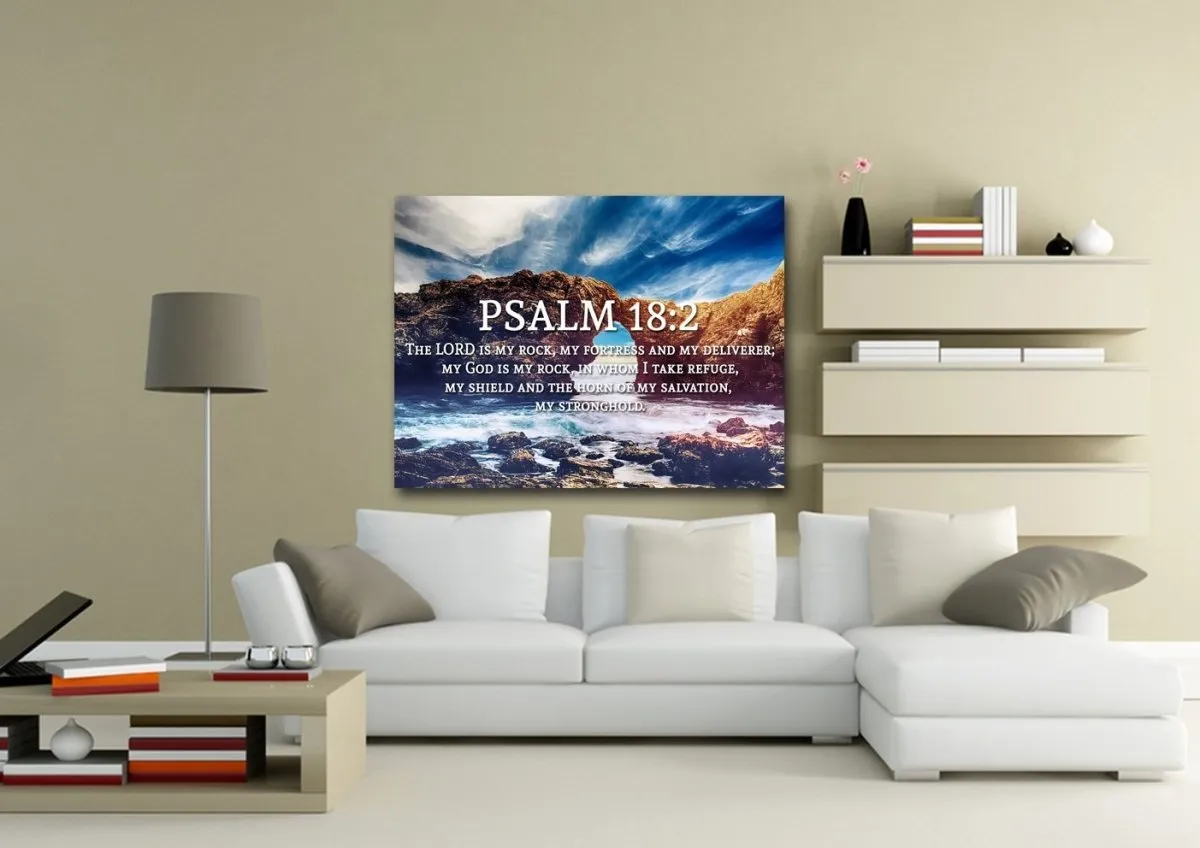 Psalm 182 Canvas Wall Art Print - Christian Canvas Wall Art