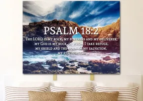 Psalm 182 Canvas Wall Art Print - Christian Canvas Wall Art