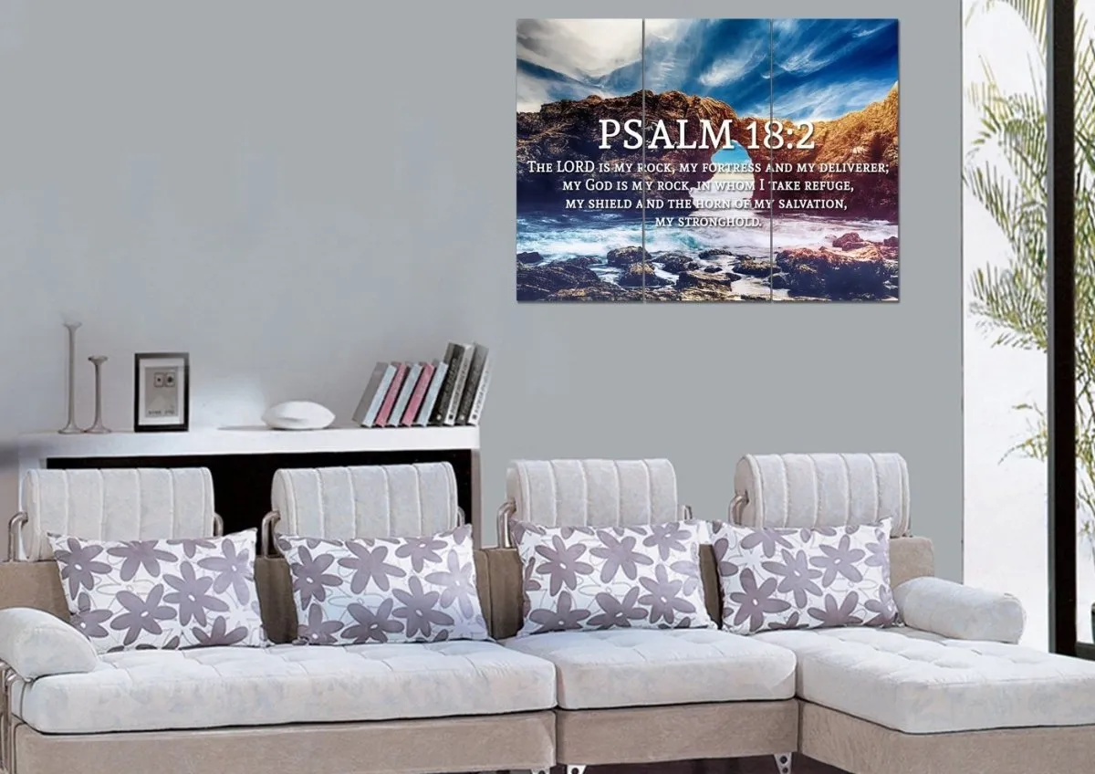 Psalm 182 Canvas Wall Art Print - Christian Canvas Wall Art