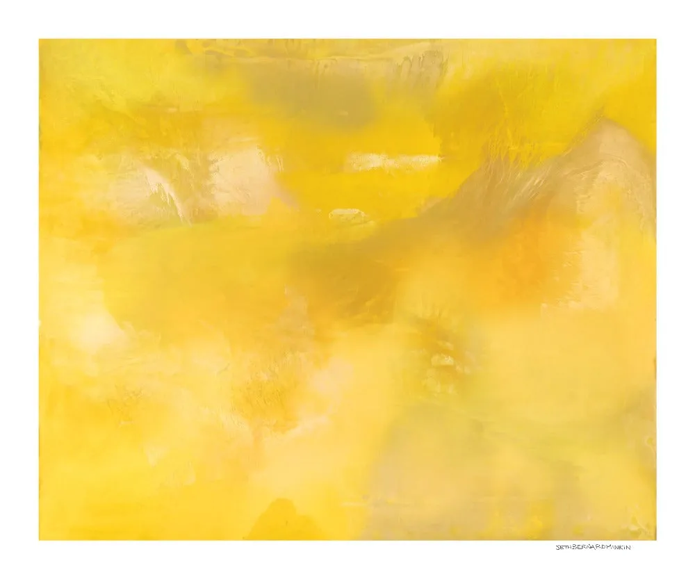 [screaming yellow zonker abstract][limited edition print by seth b minkin]